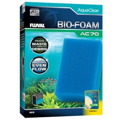 Imagen de Fluval Bio Foam Azul para Filtro Mochila Acuario AquaClear AC70, 1 pc