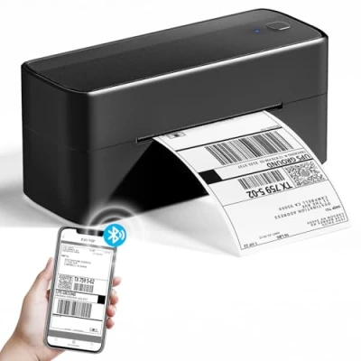 Imagen de Phomemo Impresora Etiquetas Autoadhesivas Bluetooth 4x6, Envio, Termica Etiquetas, Compatible con Ebay, Etsy, DHL, FedEx, para iOS, Android, Mac, Windows y Chromebook