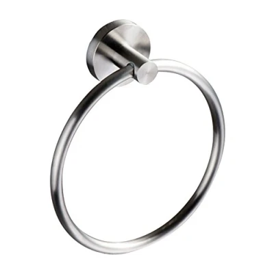 Imagen de Ambrosya® Exclusivo Toallero de Acero Inoxidable Cuarto baño Soporte Gancho Toalla Anillo (Acero (Cepillado))