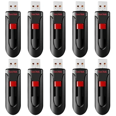 Imagen de SanDisk Cruzer Glide de 64 GB Memoria Flash USB con 2.0 Paquete 10 Unidades