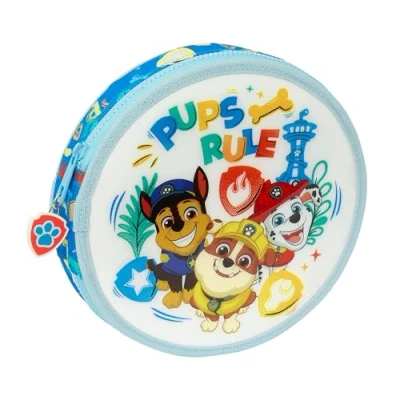 Imagen de PAW PATROL PUPS RULE Plumier Redondo, con 18 Piezas, Fácil Limpieza, Estuche Infantil, Niño, Ideal para Niños de 5 a 14 Años, Cómodo y Versátil, Calidad Resistencia, 21x3.5 cm, Color