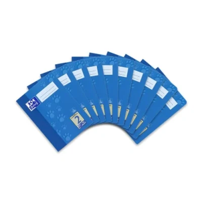 Imagen de Oxford 100050376 Cuaderno (10 unidades, A5, clase 7, cuadriculado, 7 mm, 32 hojas, 90 g/m2), color azul