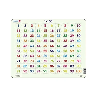 Imagen de Larsen AR10 Aprende a Contar: Números del 1 al 100, Puzzle de Marco con 100 Piezas