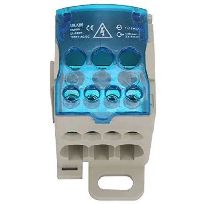 Imagen de Caja de Distribución del Bloque Terminales, Conexiones Universal Poder Conector Alambre Eléctrico Carril Dinar(80A)