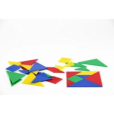 Imagen de WISSNER Tangram Puzzle Game Juego de 4 rompecabezas chino Robusto Hecho plástico sólido