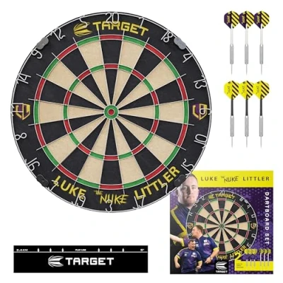 Imagen de Target Darts Luke Littler Juego de Dardos &#039;The Nuke&#039; Edición Jugador con 2 Acero, línea Tiro estándar competición Montaje Profesional y Accesorios