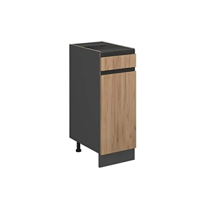 Imagen de Vicco Mueble bajo de Cocina R Line, Roble Dorado/Antracita, 30 cm En Forma J, sin encimera