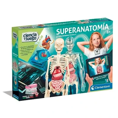 Imagen de Clementoni Superanatomía Juguete científico de anatomía con App dedicada y Realidad Aumentada, para Descubrir el Cuerpo Humano, a Partir 8 años, en español (55509)