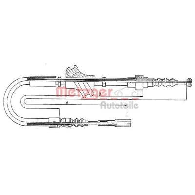 Imagen de METZGER 10.7581 Cable de Freno Mano Atrás izquierda, derecha, izquierda 1455/890 Discos COFLE AUDI: 100 C3 Berlina