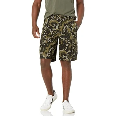 Imagen de Amazon Essentials Pantalón corto cargo de corte clásico (disponible en tallas grandes y largos especiales) Hombre, Verde Oliva Camuflaje, 30W