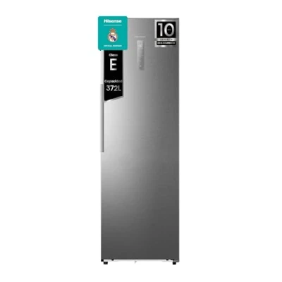 Imagen de Hisense RL3K370SAIE Frigorífico 1 Puerta de Libre Instalación, Class E, 372L, Alto 185.6 cm x Ancho 59.5 cm, Color Inox, Kitchen Fit, Ventilación Inferior, Apertura 90º, Metal Tech Cooling