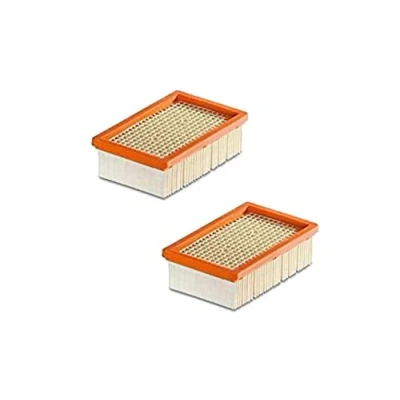 Imagen de 2 filtros de pliegues planos para aspiradora multiusos Kärcher + en seco / húmedo MV4 MV5 MV6 WD4 WD5 WD6 como 2.863 005.0 WD 4 6 y MV