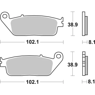 Imagen de TRW Sinter Maxi Scooter MCB598SRM Juego de pastillas freno