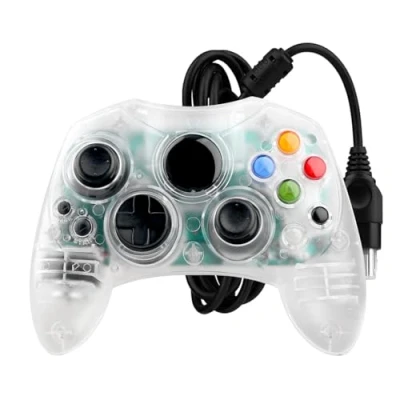Imagen de OSTENT Mando con Cable Tipo S 2 A para Microsoft Old Generation Xbox Console de Videojuegos (Transparente)