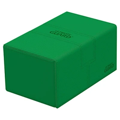 Imagen de Ultimate Guard UGD011238 Twin Flip`n`Tray 160+ XenoSkin Monocolor Verde Tarjetero, Negro