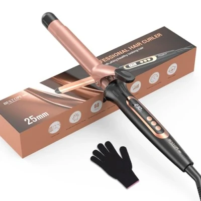 Imagen de BESTOPE MIX 25 mm Rizador Pelo, Pelo Multi Temperatura, Ondas Rizos Grandes, Calentamiento Rápido, de con Control Preciso Temperatura Cada Cinco