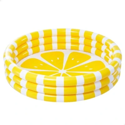 Imagen de Intex, Piscina Infantil Hinchable, Forma Redonda, Diseño limón, Ø147x33 cm, 330 litros, 3 cámaras De Aire, Incluye Parche reparación, Vinilo Resistente, Piscinas para bebés, +2 años (58432)