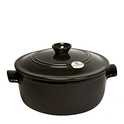 Imagen de Emile Henry Cocotte Ronde Fusain, Céramique Flame, Kohle, 28.5 x 18 cm