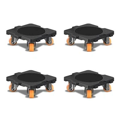 Imagen de ONEON Juego de 4 Ruedas Transporte para Muebles, TPE, giratorias 360 Grados, Capacidad Carga por Cada Unidad 75 kg