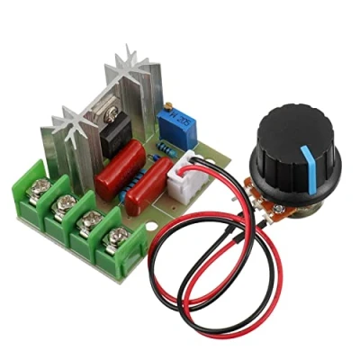 Imagen de BOJACK Controladores de Velocidad del Motor 2000W SCR AC Regulador Voltaje 50 220V PWM Controlador Termostato Atenuador Electrónico con Perilla y Cable Externos