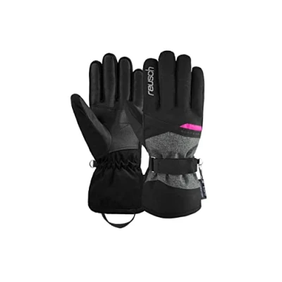 Imagen de Reusch Guantes de Dedo para Mujer, R Tex XT, 7771 blck/blck melang/Pink GLO, 8