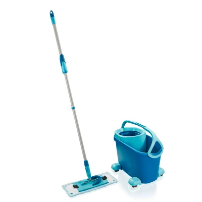 Imagen de Set Leifheit mopa con cubo escurridor Clean Twist M Ergo Mobile ruedas, fregona cubo, plana de 33 cm anchura