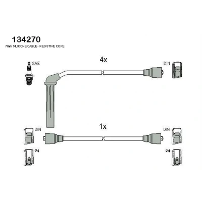 Imagen de Juego de cables encendido HÜCO 134270