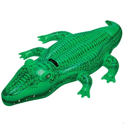 Imagen de Intex Cocodrilo hinchable acuático, colchoneta para piscina con 1 asa, 168x86 cm (58546)