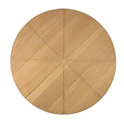 Imagen de EFO Tabla de servir madera para pizzas pizza con ranuras cortar y suministrar redonda Dia. 40 cm