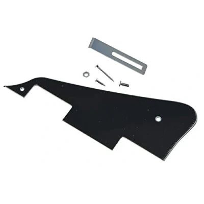 Imagen de KAISH Golpeador de guitarra LP negro 3 capas con soporte cromado para Epiphone Les Paul