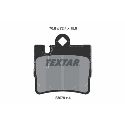Imagen de TEXTAR epad 2307881 Juego de pastillas freno preparado para indicador desgaste MERCEDES BENZ: Clase S Berlina, Coupé