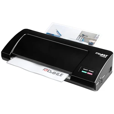 Imagen de Dahle 70304 Plastificadora (hasta A4, laminado en frío y caliente, 30 segundos) tiempo de calentamiento), color negro.