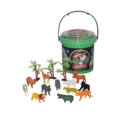 Imagen de Wild Republic Juego de Caza Fauna Africana, pequeño, Cubo Aventura Mini, 10 cm, 15 Piezas, Multicolor (23150) , color/modelo surtido