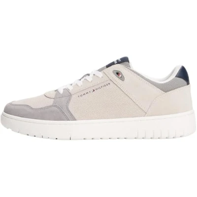 Imagen de Tommy Hilfiger Basketball Sneaker Hombre Suede de ante, Beige (Grey Whisper), 45