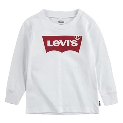 Imagen de Levi&#039;s Batwing TEE Camiseta de manga larga para niños, Talla: 92(baby), White