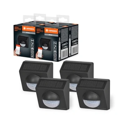 Imagen de LEDVANCE Smart+ WiFi Detector de Movimiento para Exteriores, IP65, plástico, Gris Oscuro, Paquete 4