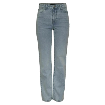 Imagen de Pieces Pckelly HW Vaqueros rectos, Mujer, Talla: 25x30, Light blue denim