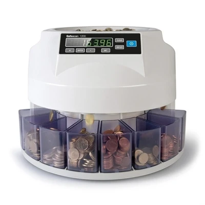 Imagen de Safescan 1250 EUR contadora de monedas cuenta valor y clasifica mezcladas euro Clasificadora separando por denominación Máquina que forma continua