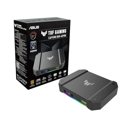 Imagen de ASUS TUF Gaming Capture BOX 4KPRO (4K144 2K144 FullHD 240 HDR, Captura en 4K60 2K120 120, USB Tipo C 3.2 Gen 2, HDMI 2.1, Compatible con VRR, Escalado Integrado, OBS)