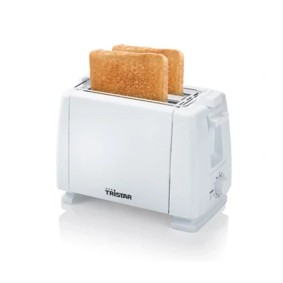 Imagen de Tostador Tristar de 2 ranuras 650 W metal rejilla para panecillos función relleno 6 niveles tostado blanco BR 1009