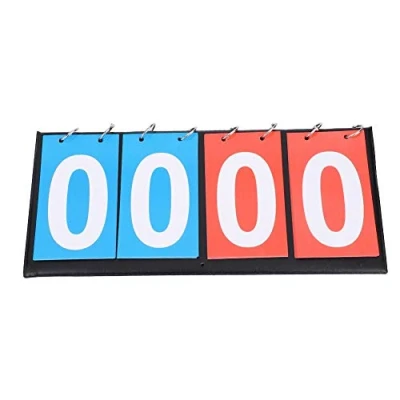 Imagen de Flip Scoreboard Score Board Basketball Scoreboard, 2/3/4 dígitos Portable Sports Counter para Tenis de Mesa Baloncesto Fútbol Voleibol
