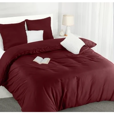 Imagen de Utopia Bedding Funda Nordica 220 x 240 Microfibra Juego de Edredon 220x240 cm y 2 Fundas Almohada 65x65 (Borgoña)