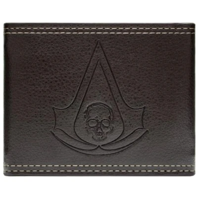 Imagen de Assassin&#039;S Creed Black Flag Live by The Billetera/Cartera Bi Fold Bolsillo para Monedas &amp; Porta Tarjetas, Marrón