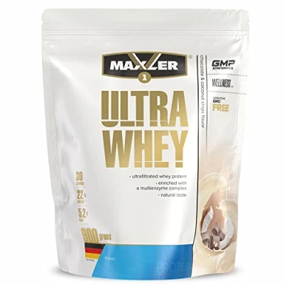 Imagen de Maxler Ultra Whey Proteina Proteinas para Masa Muscular Isolate Chocolate &amp; Chips de Coco 900g