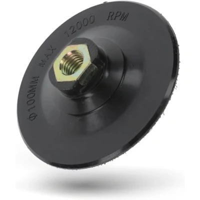 Imagen de PRODIAMANT Placa de Montaje Soporte M14 rígida y Plana 100 mm para Platos Lijado con Cierre Velcro