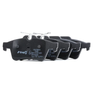 Imagen de JP GROUP 1263700610 Juego de pastillas freno Eje trasero excl. contacto avisador desgaste FORD: Focus 2, 3, C Max, VOLVO: S40 II