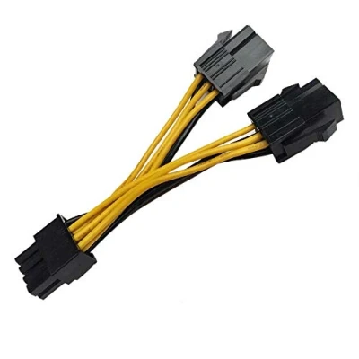 Imagen de Gintai Cable de alimentación PCIE VGA para tarjeta gráfica NVIDIA Dual 6 pines hembra a 8