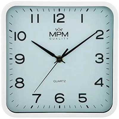 Imagen de MPM Quality Reloj de Pared, Cristal plástico, Azul Claro, 220 x 40 mm
