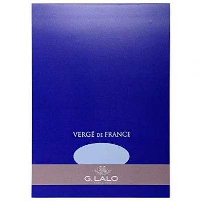 Imagen de Clairefontaine Ref 12702L Hojas de papel liso (50 unidades, tamaño A4, 210 x 297 mm), 100 g/m², 25% algodón, certificado PEFC, color azul