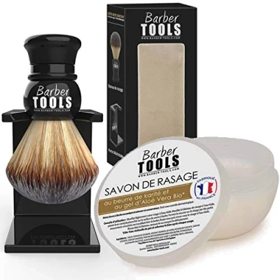 Imagen de ✮ BARBER TOOLS Kit de afeitado Brocha afeitar + jabón 150ml
